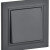 BRITE Выключатель 1-клавишный 10А в сборе ВСР10-1-0-БрГ графит IEK, BR-V10-0-10-K53-F