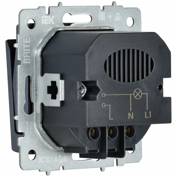IEK BRITE Выключатель карточный 30А ВС10-1-8-БрМ маренго , BR-V11-0-10-K35