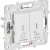 SKANDY Выключатель 2-клавишный с индикацией для отелей 10А SK-V16W арктический белый , SK-V20-2-10-K01