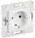 IEK SKANDY Розетка с заземлением с защитными шторками 16А SK-R04W арктический белый , SK-R14-16-K01