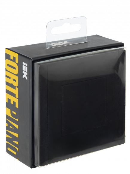 IEK FORTE&PIANO Заглушка с суппортом FP141 черный , FP-PL10-K02