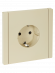 IEK FORTE&PIANO Розетка 1-местная с заземлением без защитных шторок безвинтовое крепление 16А FP414 ваниль , FP-R11-16-1-K10