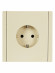 IEK FORTE&PIANO Розетка 1-местная с заземлением без защитных шторок безвинтовое крепление 16А FP414 ваниль , FP-R11-16-1-K10