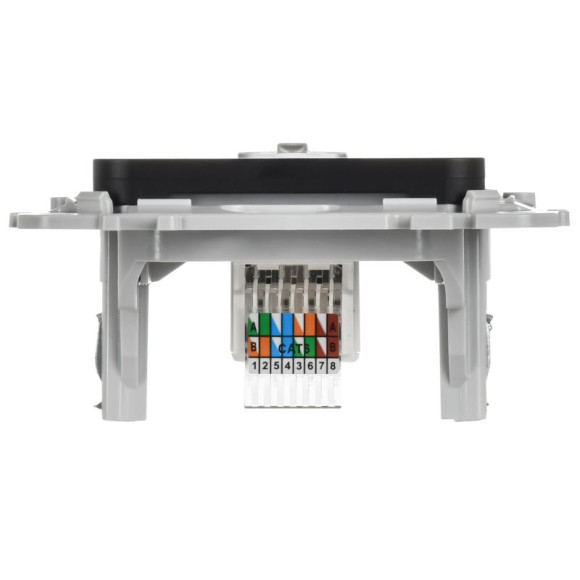 IEK FLITE Розетка компьютерная RJ45 категория 6 UTP РК6-1-0-ФлЧ черный IEK, FI-K12-2-K02