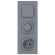 IEK FLITE Розетка 1-местная с заземлением с защитными шторками 16А с USB A+C 20Вт РСЮшс11-0-ФлМ маренго IEK, FI-R14-16-U22-020-K35