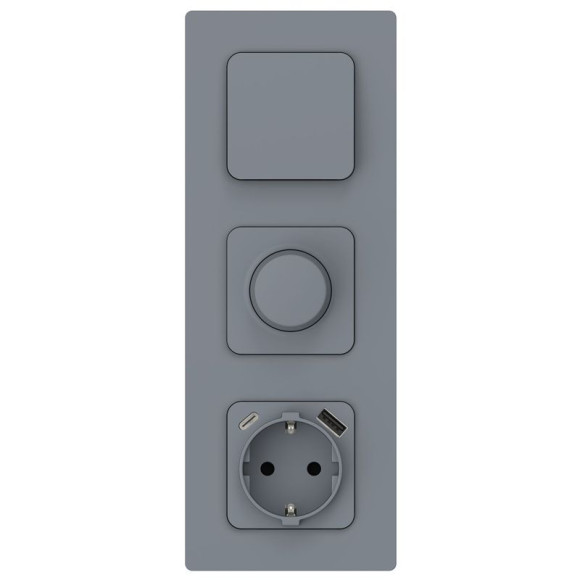 IEK FLITE Розетка 1-местная с заземлением с защитными шторками 16А с USB A+C 20Вт РСЮшс11-0-ФлМ маренго IEK, FI-R14-16-U22-020-K35