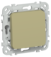 FLITE Выключатель 1-клавишный проходной 10А ВС61-1-0-ФлО оливковый IEK, FI-V12-0-10-1-K26