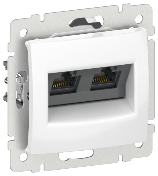 IEK IEKVALENA Розетка компьютерная двойная RJ45 категория 5Е UTP 6942921 белый IEK