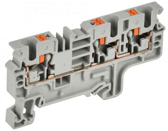 IEK Колодка клеммная CP-MC 3 вывода 4мм2 серая IEK, YCT22-00-3-K03-004
