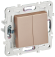 IEK SKANDY Выключатель 2-клавишный 10А SK-V04Sa песочный , SK-V20-0-10-K98