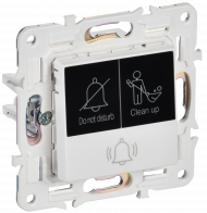 SKANDY Кнопка звонка с индикацией для отелей 10А SK-V17W арктический белый , SK-V14-2-10-K01