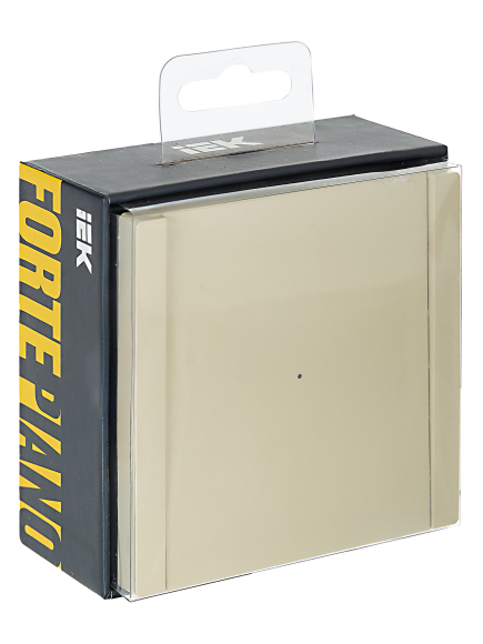 IEK FORTE&PIANO Выключатель 1-клавишный проходной с индикацией 10А FP404 ваниль , FP-V12-1-10-1-K10