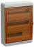 IEK TEKFOR Корпус пластиковый КМПн-54 IP65 оранжевая прозрачная дверь IEK, TF5-KP72-N-54-65-K03-K09