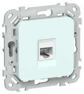 FLITE Розетка компьютерная RJ45 категория 6 UTP РК6-1-0-ФлХЛ холодный лед IEK, FI-K12-2-K94