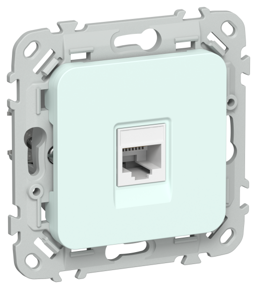 IEK FLITE Розетка компьютерная RJ45 категория 6 UTP РК6-1-0-ФлХЛ холодный лед IEK, FI-K12-2-K94