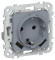 IEK FLITE Розетка 1-местная с заземлением с защитными шторками 16А с USB A+A 3,1А РСЮша11-0-ФлМ маренго IEK, FI-R14-16-U21-D31-K35