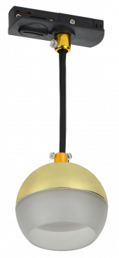 LIGHTING Светильник 4119 декоративный трековый подвесной под лампу GX53 золото IEK, LT-UCB0-4119-GX53-1-K22