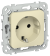 IEK FLITE Розетка с заземлением без защитных шторок безвинтовое крепление 16А РС11-1-ФлН навахо IEK, FI-R11-16-1-K87