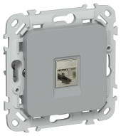 FLITE Розетка компьютерная RJ45 категория 6 STP РК6-1-1-ФлС серый IEK, FI-K11-2-K03