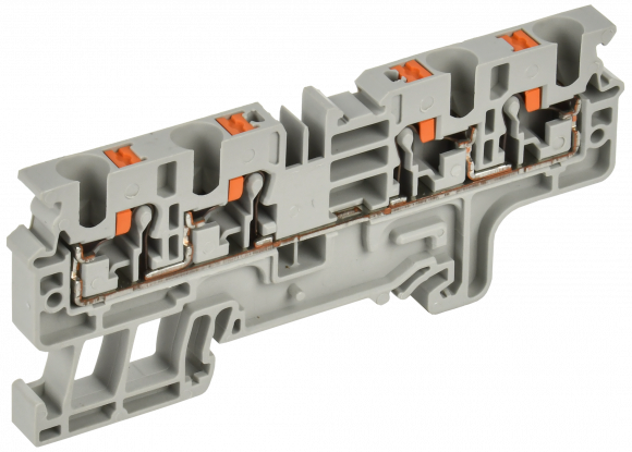IEK Колодка клеммная CP-MC 4 вывода 4мм2 серая IEK, YCT22-00-4-K03-004