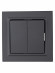 IEK BRITE Выключатель 2-клавишный 10А в сборе ВСР10-2-0-БрГ графит , BR-V20-0-10-K53-F