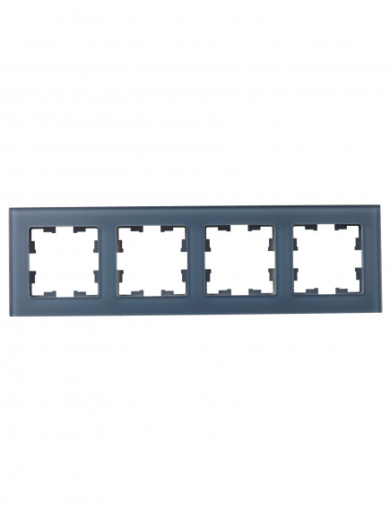 IEK BRITE Рамка 4-местная РУ-4-2-Бр стекло маренго матовый , BR-M42-G-31-K35