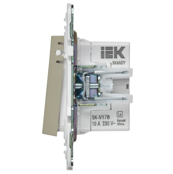 IEK SKANDY Кнопка звонка с индикацией для отелей 10А SK-V17B бежевый , SK-V14-2-10-K10