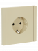 IEK FORTE&PIANO Розетка 1-местная с заземлением с защитными шторками безвинтовое крепление 16А FP413 ваниль , FP-R14-16-1-K10