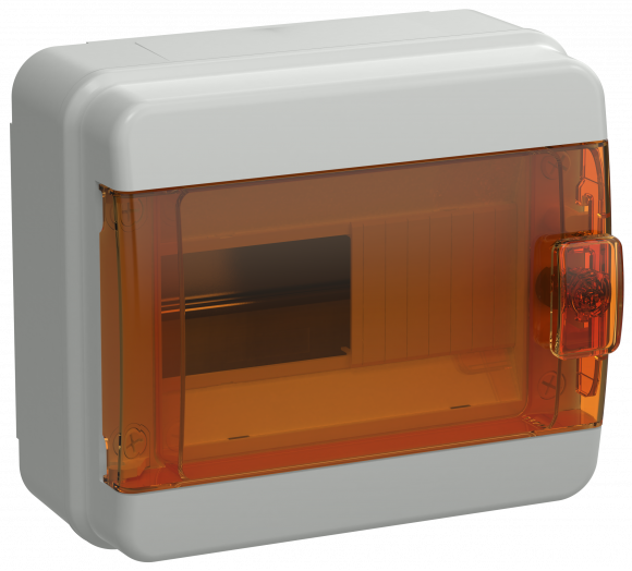 IEK TEKFOR Корпус пластиковый КМПн-8 IP65 оранжевая прозрачная дверь IEK, TF5-KP72-N-08-65-K03-K09