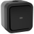 TORS Переключатель одноклавишный с индикацией 10А IP55 TS102 графит IEK, TS-V10-1-10-55-K53