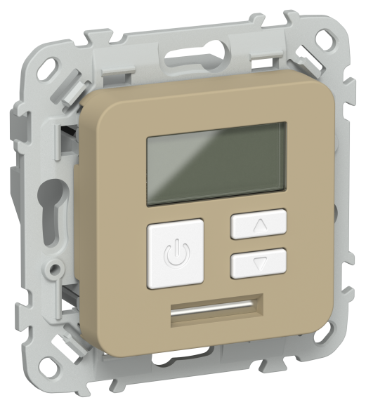 IEK FLITE Термостат электронный с дисплеем 16А Т-ФлХ хаки IEK, FI-RT11-K59