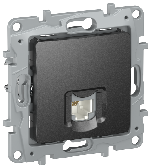 IEK IEKETIKA Розетка телефонная RJ11 6726401 антрацит IEK
