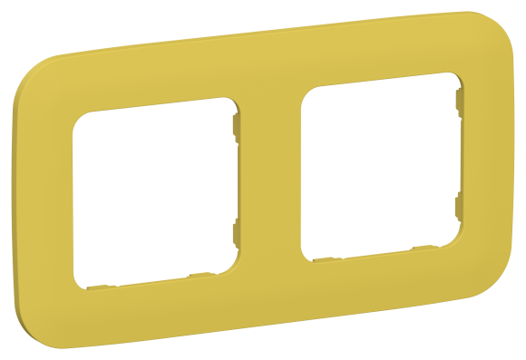 IEK FLITE Рамка 2-местная РУ-2-А-ФлЖК желтый карри IEK, FI-M22-31-20-K44