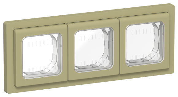 IEK FLITE Рамка 3-местная IP55 Рпро-3-55-ФлО оливковый IEK, FI-M30-32-55-K26