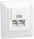 IEK ITK Внутренняя инф. розетка RJ45 кат. 5Е UTP 2 порта, CS2-1C5EU-2-1