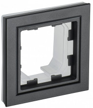 BRITE Рамка 1-местная IP44 РУ-1-БрЧ-44 черный , BR-M12-44-K02