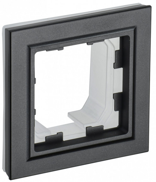 IEK BRITE Рамка 1-местная IP44 РУ-1-БрЧ-44 черный IEK, BR-M12-44-K02