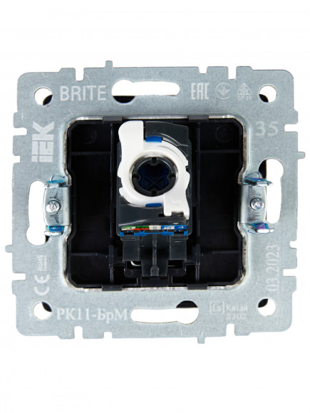 IEK BRITE Розетка компьютерная RJ45 кат.6 РК11-БрМ маренго , BR-K10-2-K35