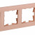 BRITE Рамка 4-местная РУ-4-2-БрП стекло персиковый матовый IEK, BR-M42-G-31-K96