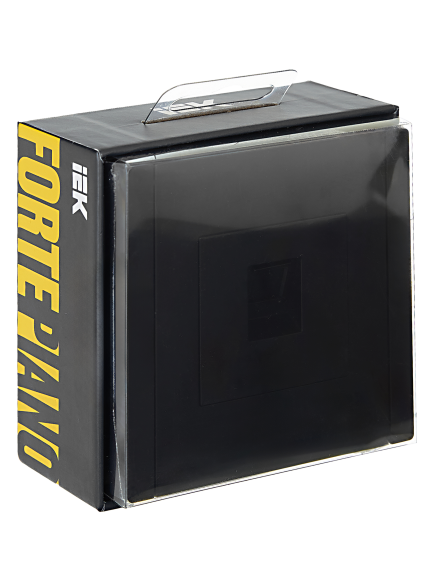 IEK FORTE&PIANO Розетка компьютерная RJ45 кат.6 FP131 черный , FP-K10-2-K02