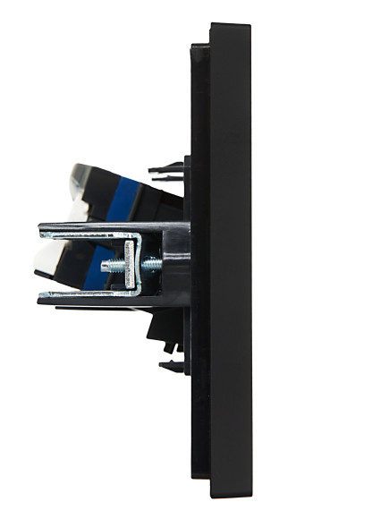 IEK FORTE&PIANO Розетка компьютерная RJ45 кат.6 FP131 черный , FP-K10-2-K02