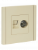 IEK FORTE&PIANO Розетка двойная TV+RJ45 кат.5E FP436 ваниль , FP-AK20-1-K10