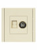 IEK FORTE&PIANO Розетка двойная TV+RJ45 кат.5E FP436 ваниль , FP-AK20-1-K10