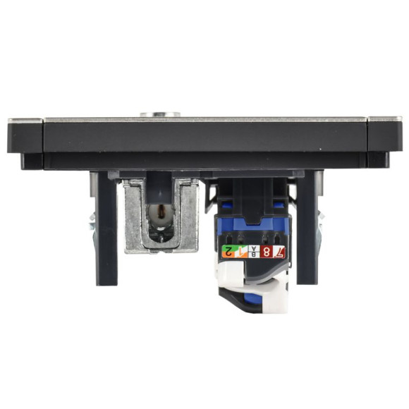 IEK FORTE&PIANO Розетка двойная TV+RJ45 кат.6 FP637M металл шампань IEK, FP-AK20-2-M-K37