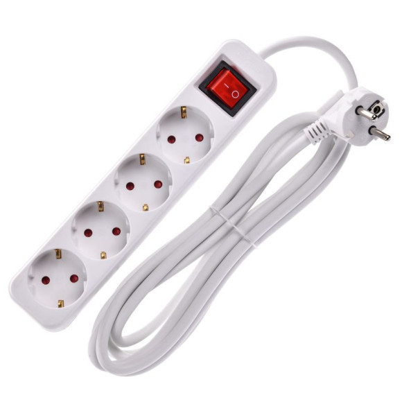 IEK UMA Удлинитель У04К 4 места 2P+PE 3м 3х1,5мм2 16А белый IEK, UM-YP10-16-04-03-ZK-K01