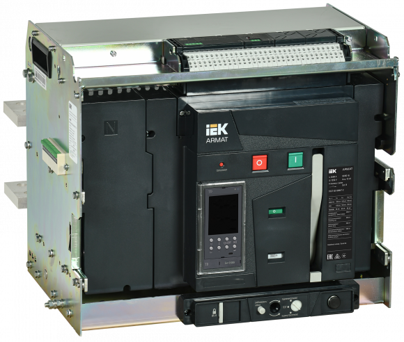 IEK ARMAT AR-A4H TD25 4P W HR Выключатель автоматический воздушный 100кА расцепитель TD 2500А 4P выдвижной с аксессуарами ~220-240В: реле отключения, реле включения, моторный привод IEK, AR-ACB-4VF-100-2500A-TDCF