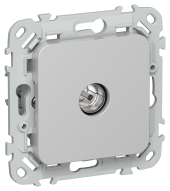 FLITE Розетка TV экранированная проходная тип M РТВм-1-1-2-ФлА алюминий IEK, FI-A13-P-K47