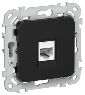 FLITE Розетка телефонная RJ11 категория 3 РТ3-1-ФлЧ черный IEK, FI-T10-K02 FLITE Розетка телефонная RJ11 категория 3 РТ3-1-ФлЧ черный IEK, FI-T10-K02
