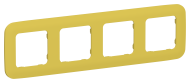 FLITE Рамка 4-местная РУ-4-А-ФлЖК желтый карри IEK, FI-M42-31-20-K44