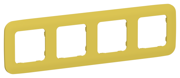 IEK FLITE Рамка 4-местная РУ-4-А-ФлЖК желтый карри IEK, FI-M42-31-20-K44